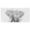 Designart - Black and White Elephant Sketch - Animals Painting Print on Wrapped Canvas